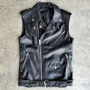 FAUX LEATHER VEST